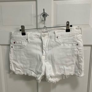 Hudson Amber White Denim Shorts